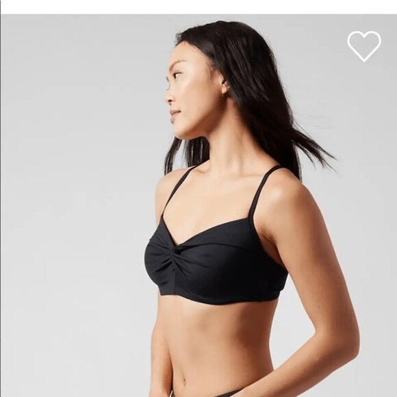 Athleta Hampton Bra Cup Bikini Top size 32D/DD Black - Picture 3 of 4
